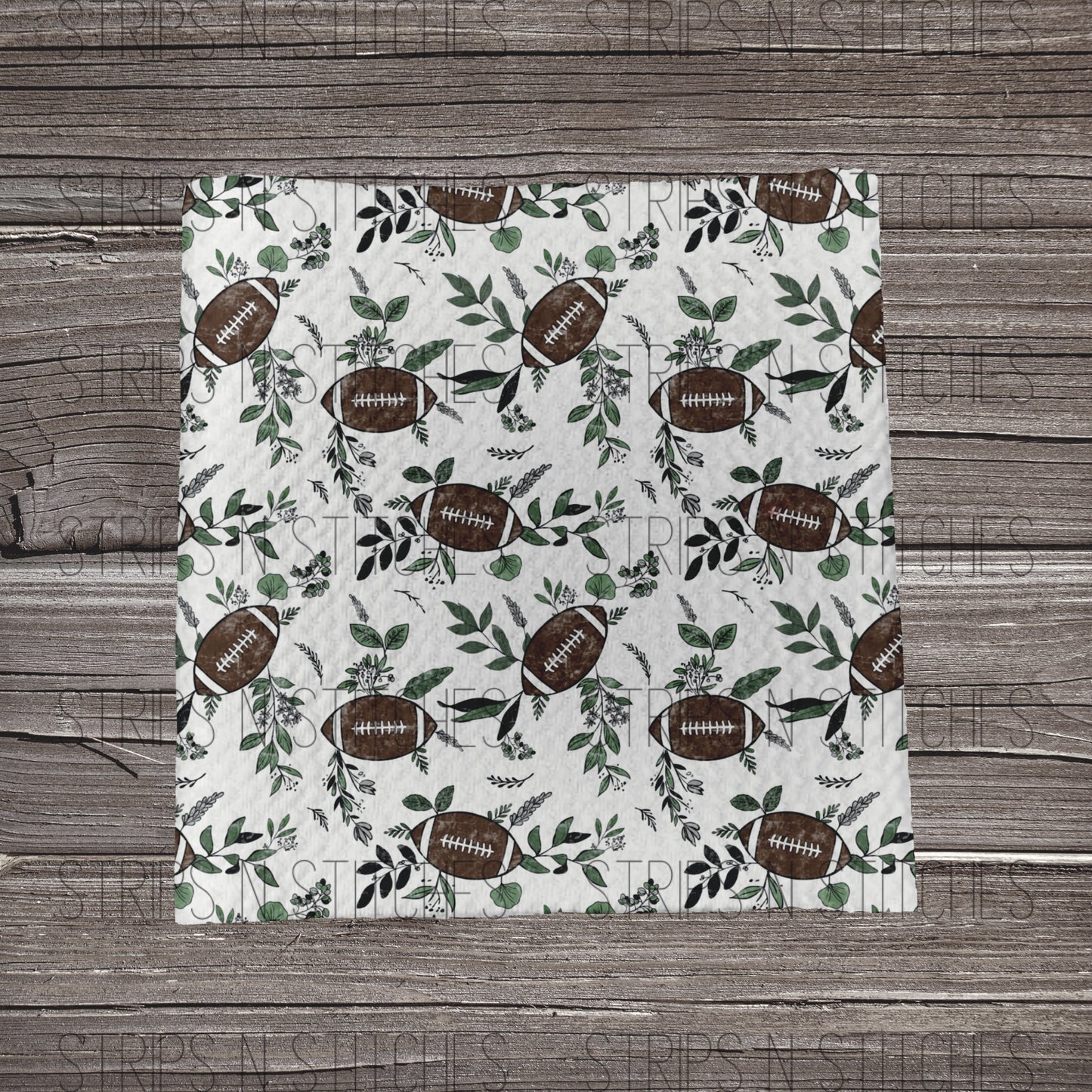 Floral Football | Bullet Fabric Strip | Bow Making | Scrunchie |