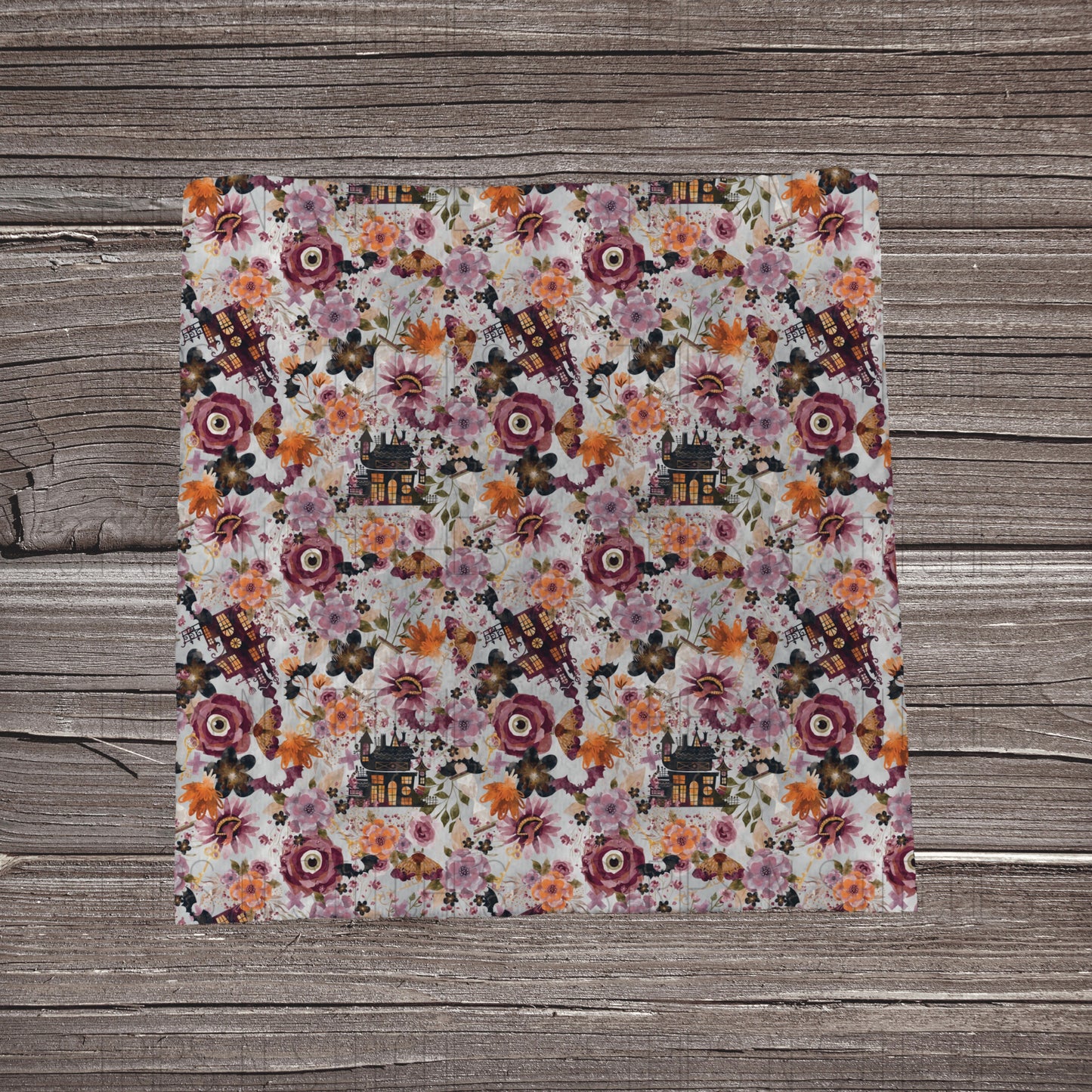 Haunted Flowers | Fabric Strip- Bow Making- Headwrap- Scrun