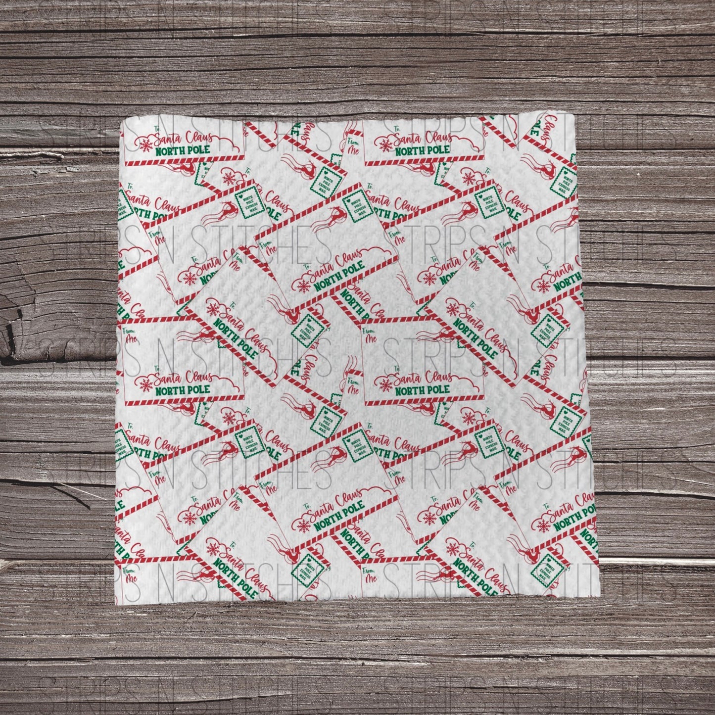 North Pole Letters | Fabric Strip- Bow Making- Headwrap- Scrunchies