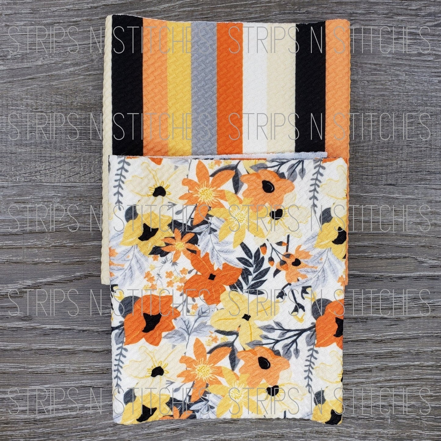 Autumn Floral with Coordination Strip OPTION | Bow Making | Scrunchie | Shop mor