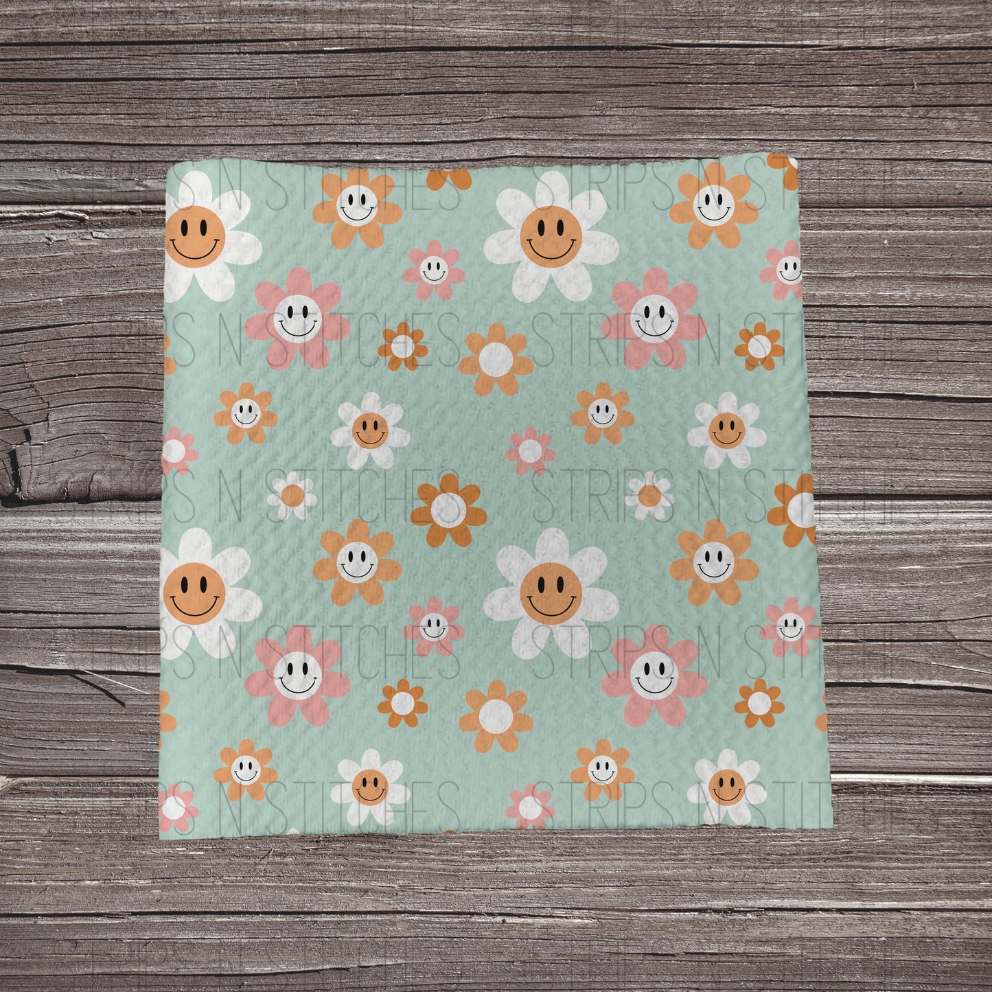 Mint Boho Smiles | Fabric Strip- Bow Making-