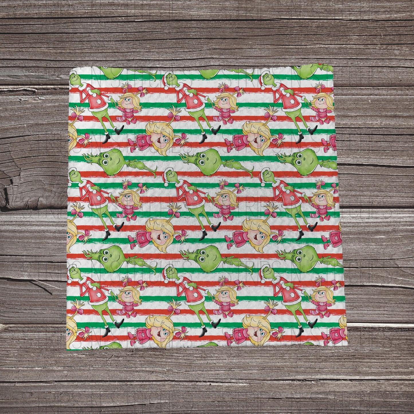 Striped Grinch & Friends | Fabric Strip- Bow Making- Headwrap- Scrunchies