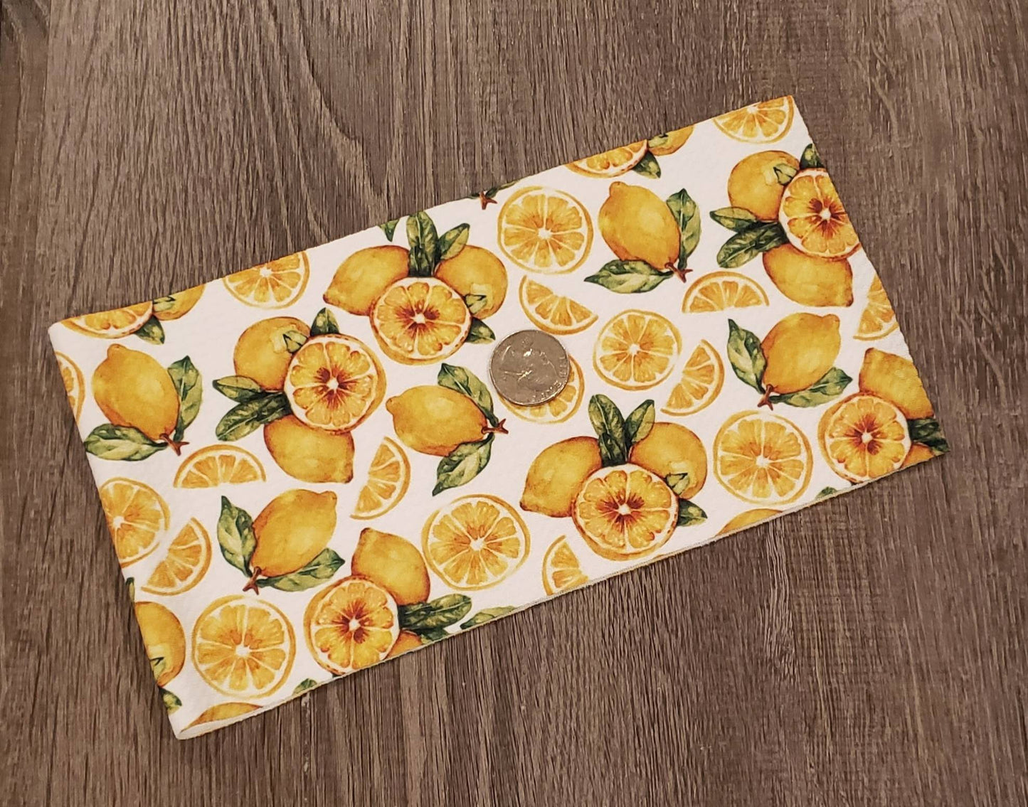 Lemon Fabric Strip- Bow Making- Headwrap- Scrunchies