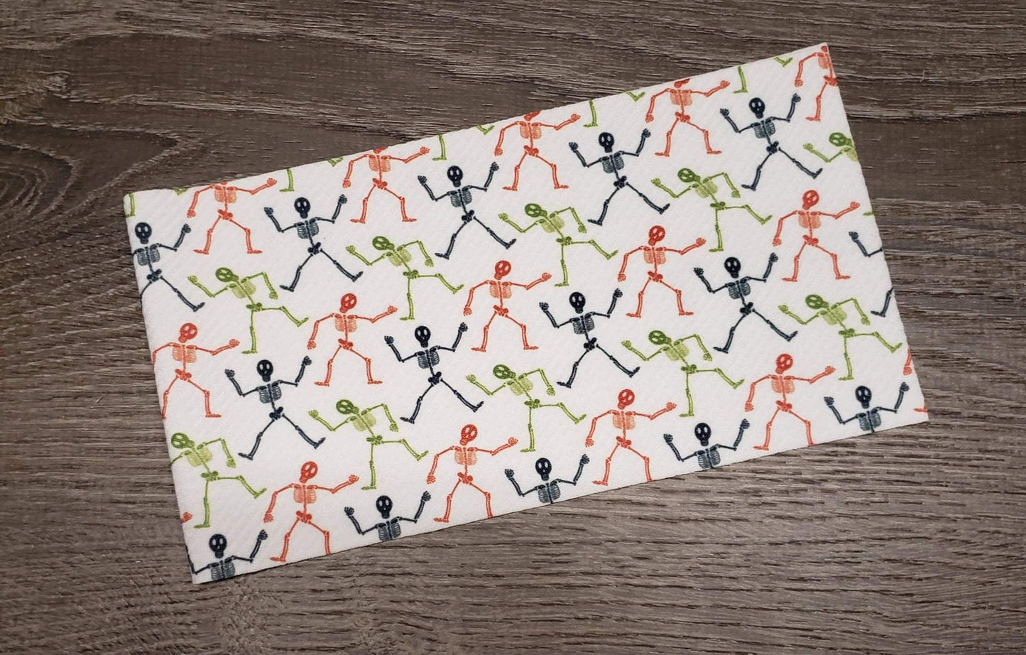Mr. Bones Fabric Strip- Bow Making- Headwrap- Scrunchies