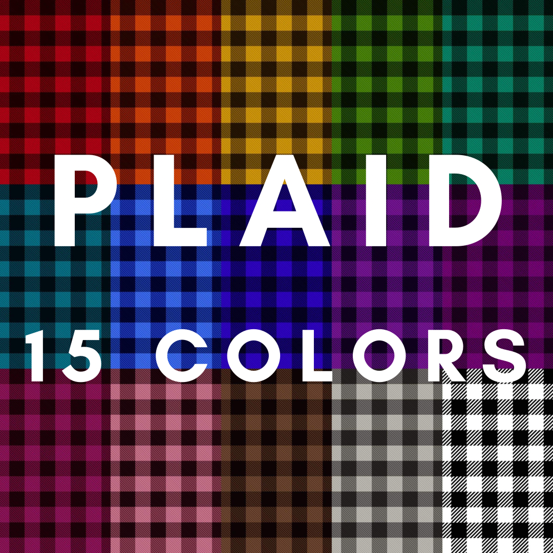 Plaid- 14 Colors - Fabric Strip | Scrunchies | Headwrap