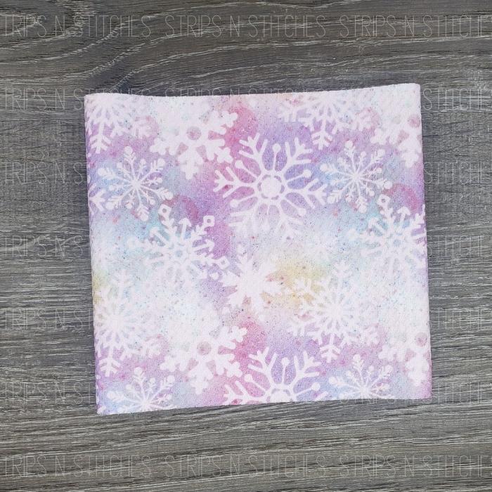 Iridescent Snowflakes-Pink | Bow Making | Headwrap | Scrunchies