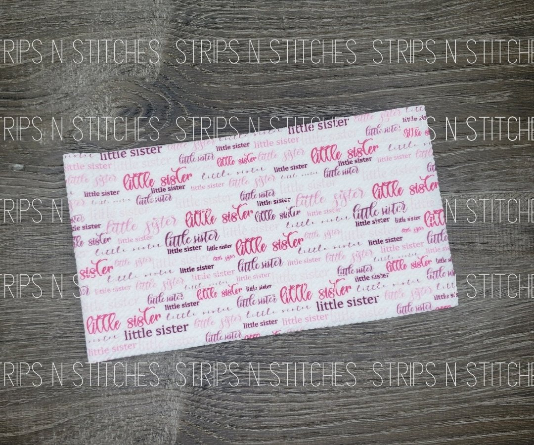 Little Sister- Pink Fabric Strip- Bow Making- Headwrap- Scrunchies