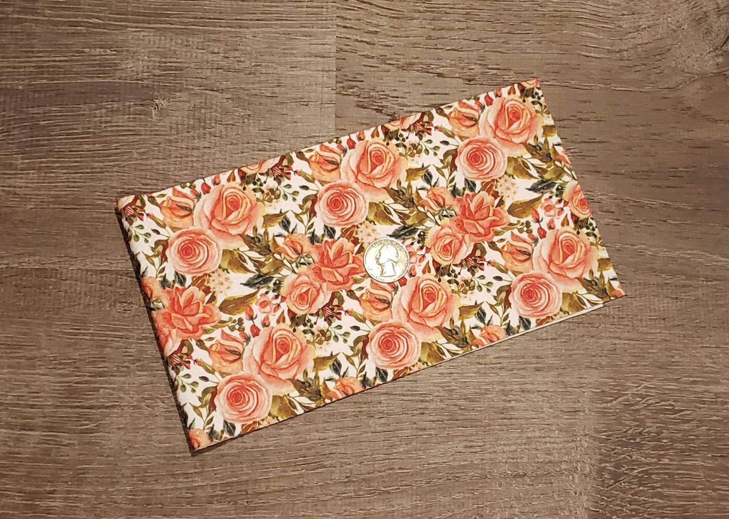 Coral Rose Fabric Strip- Bow Making- Headwrap- Scrunchies