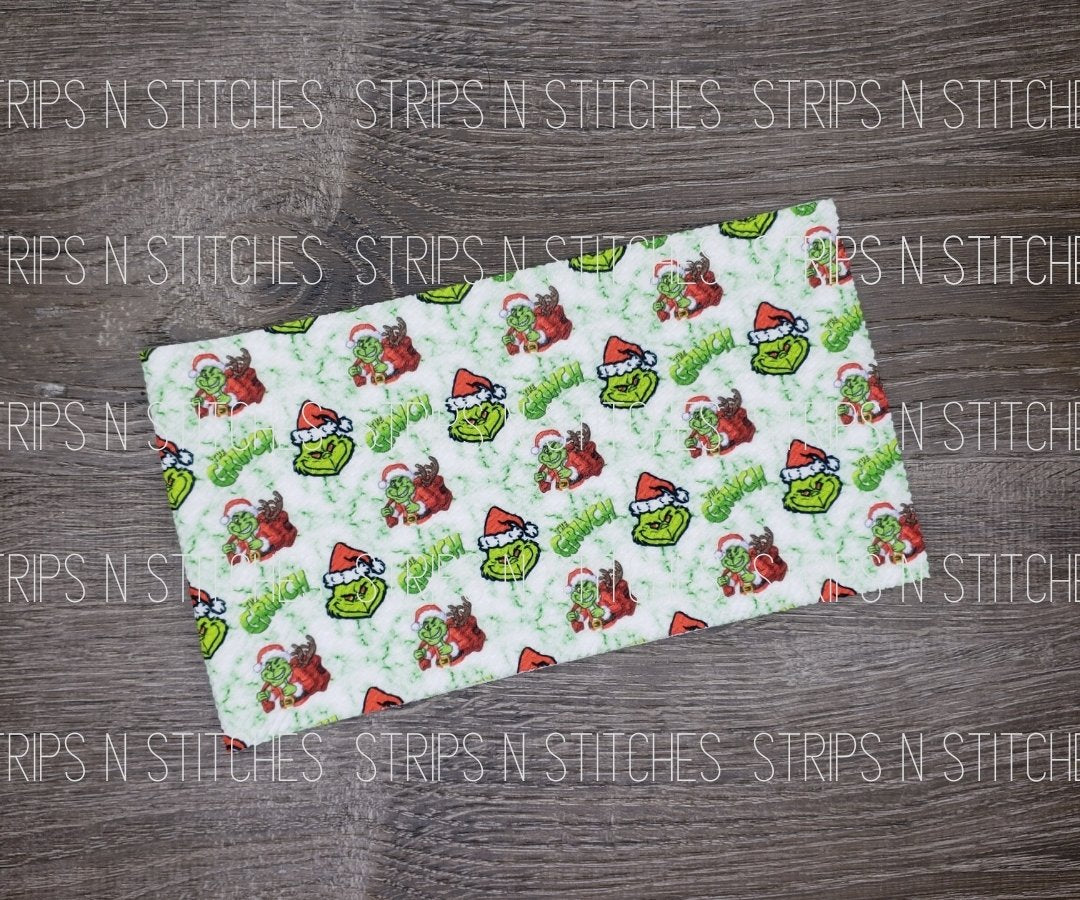 The Grinch Fabric Strip- Bow Making- Headwrap- Scrunchies