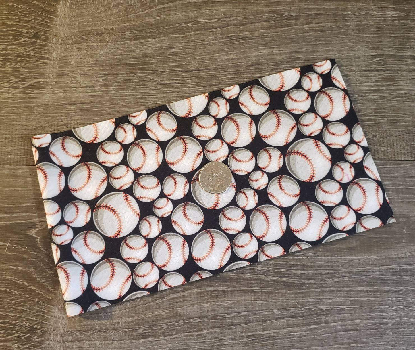 Baseball Fabric Strip- Bow Making- Headwrap- Scrunchies
