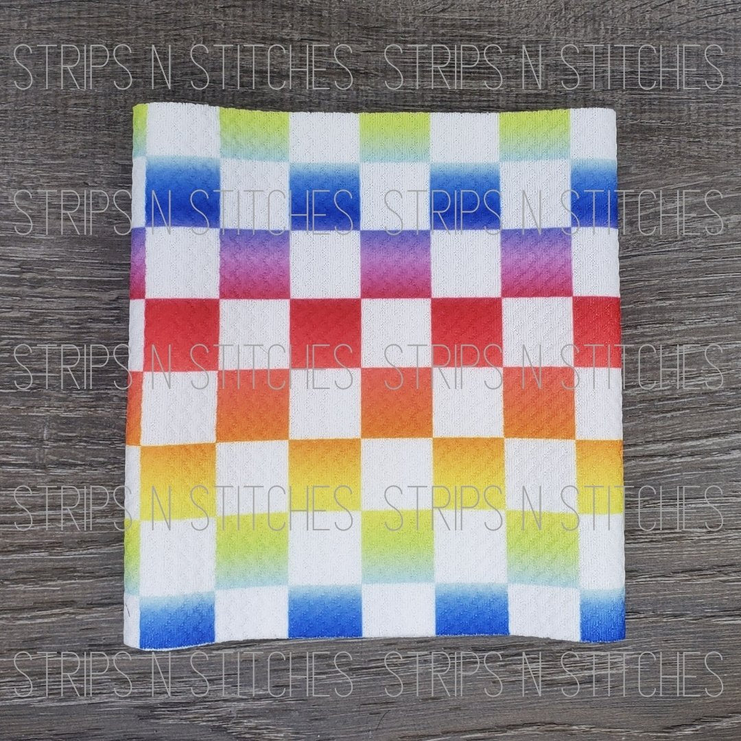 Multicolor Checkers | Bow Making- Headwrap- Scrunchies