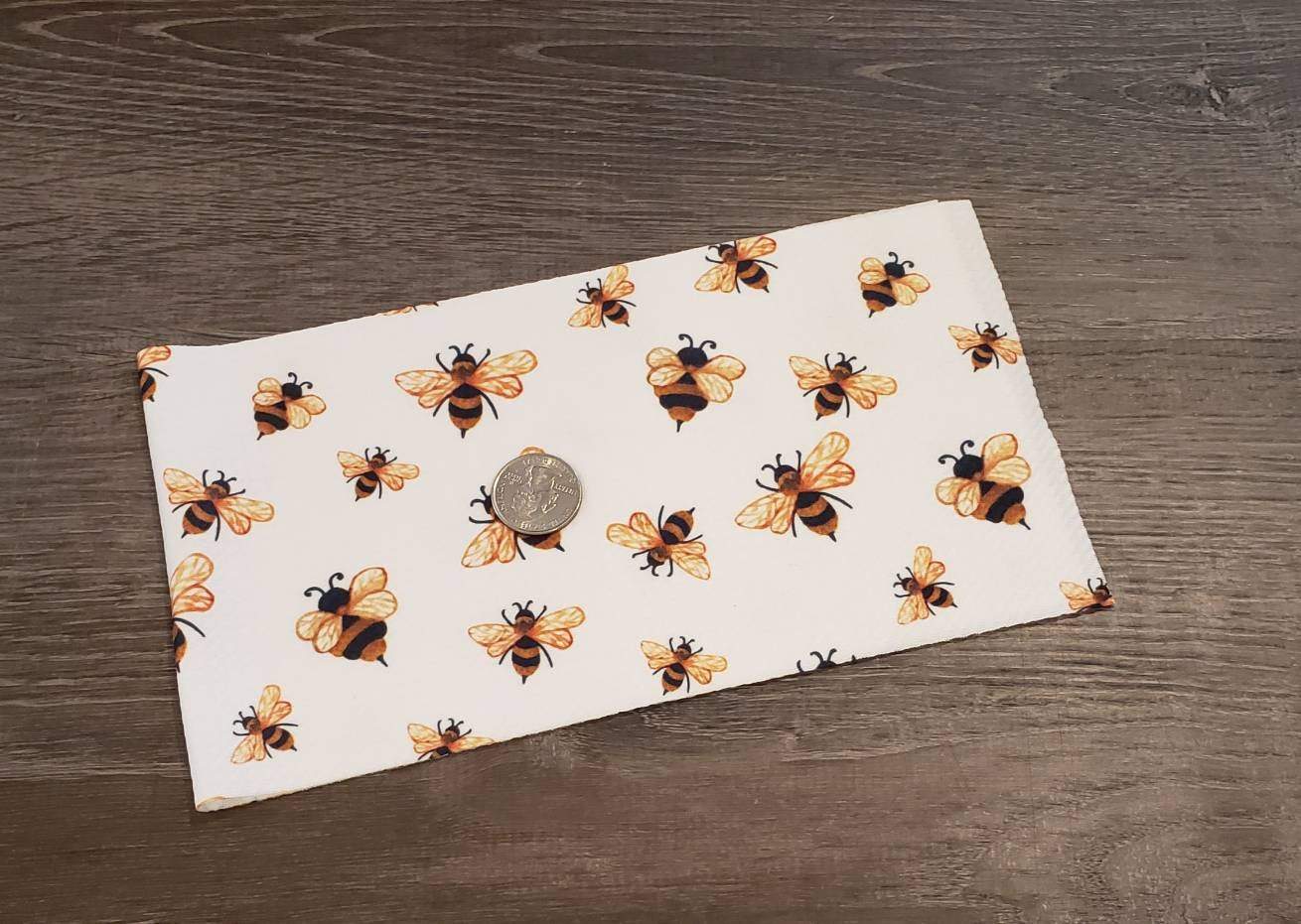 Honey Bees Fabric Strip- Bow Making- Headwrap- Scrunchies