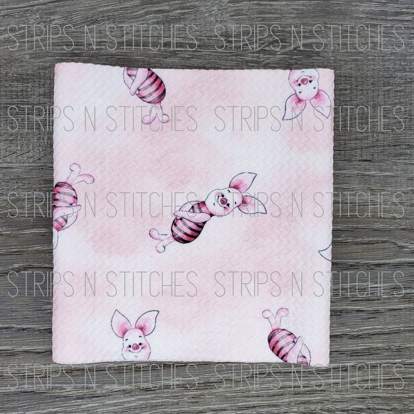 Watercolor Piglet | Fabric Strip | Bow Making | Scrunchie |