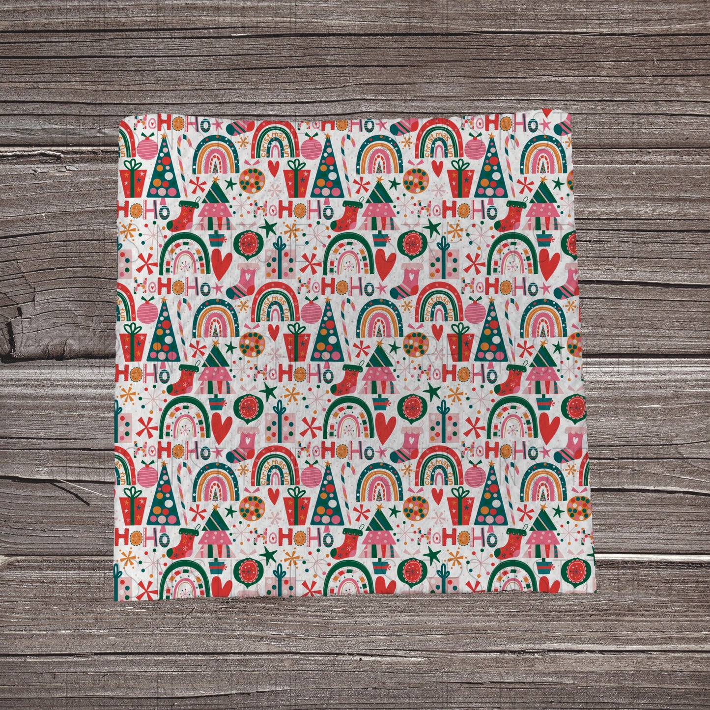 Ho Ho Ho Rainbows | Fabric Strip- Bow Making- Headwrap- Scrunchie