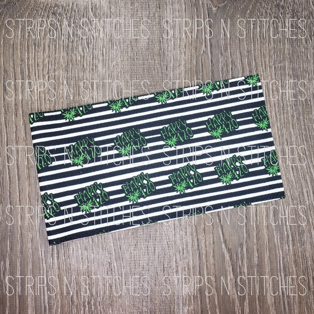 Happy 420 Fabric Strip- Bow Making- Headwrap- Scrunchies