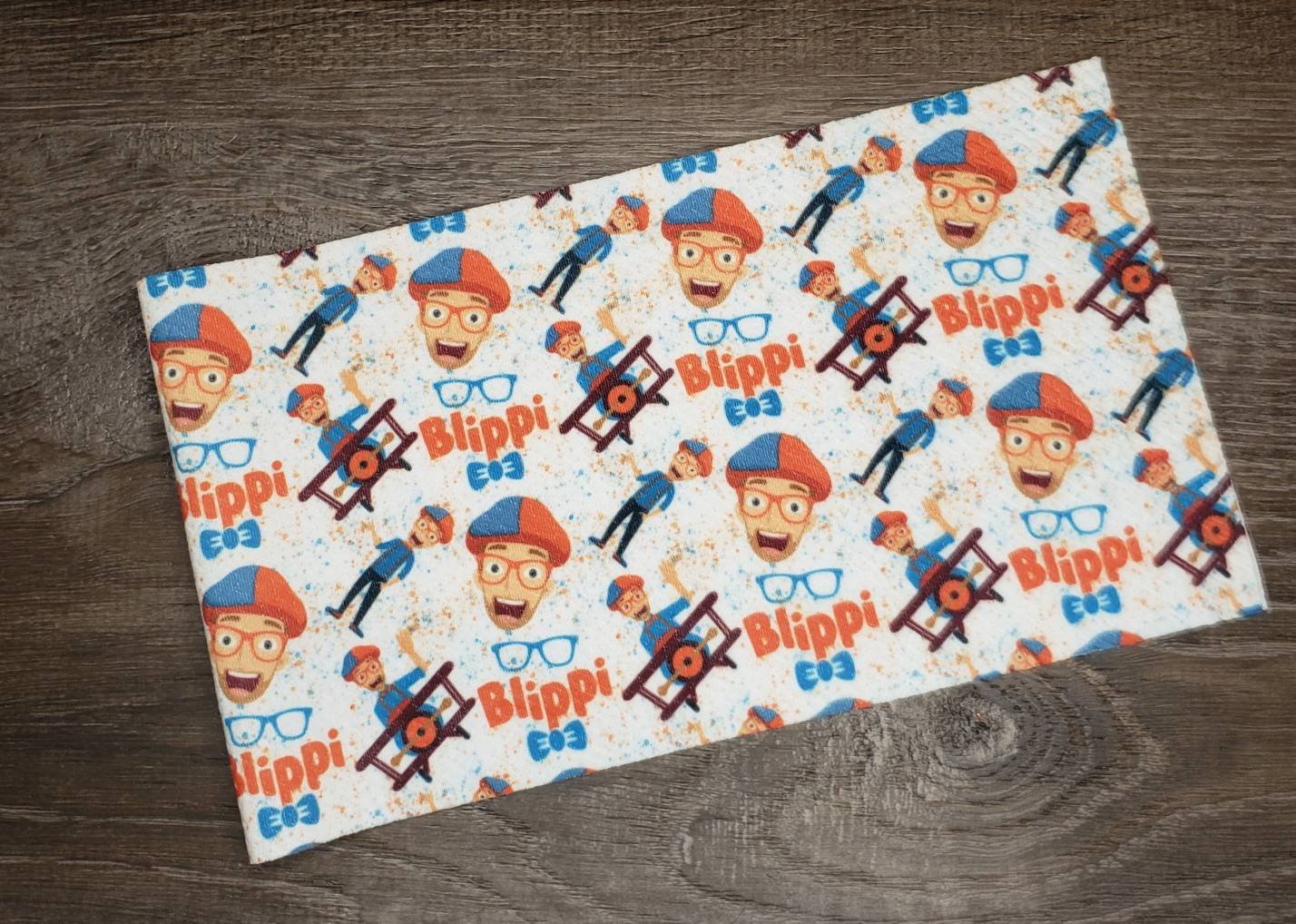Blippi Planes Fabric Strip- Bow Making- Headwrap- Scrunchies