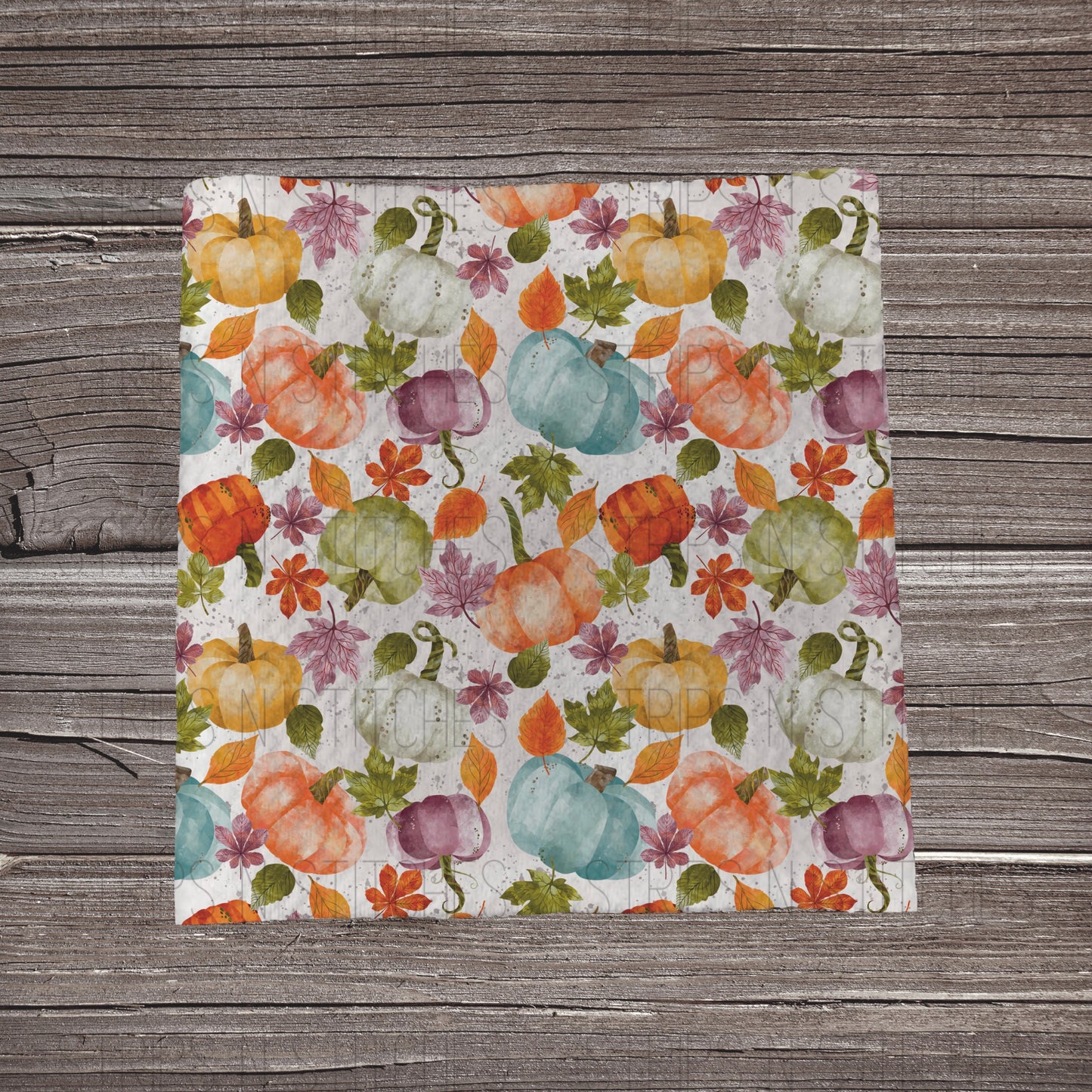 Scattered Colorful Pumpkins | Fabric Strip- Bow Making- Headwrap- Scrunc