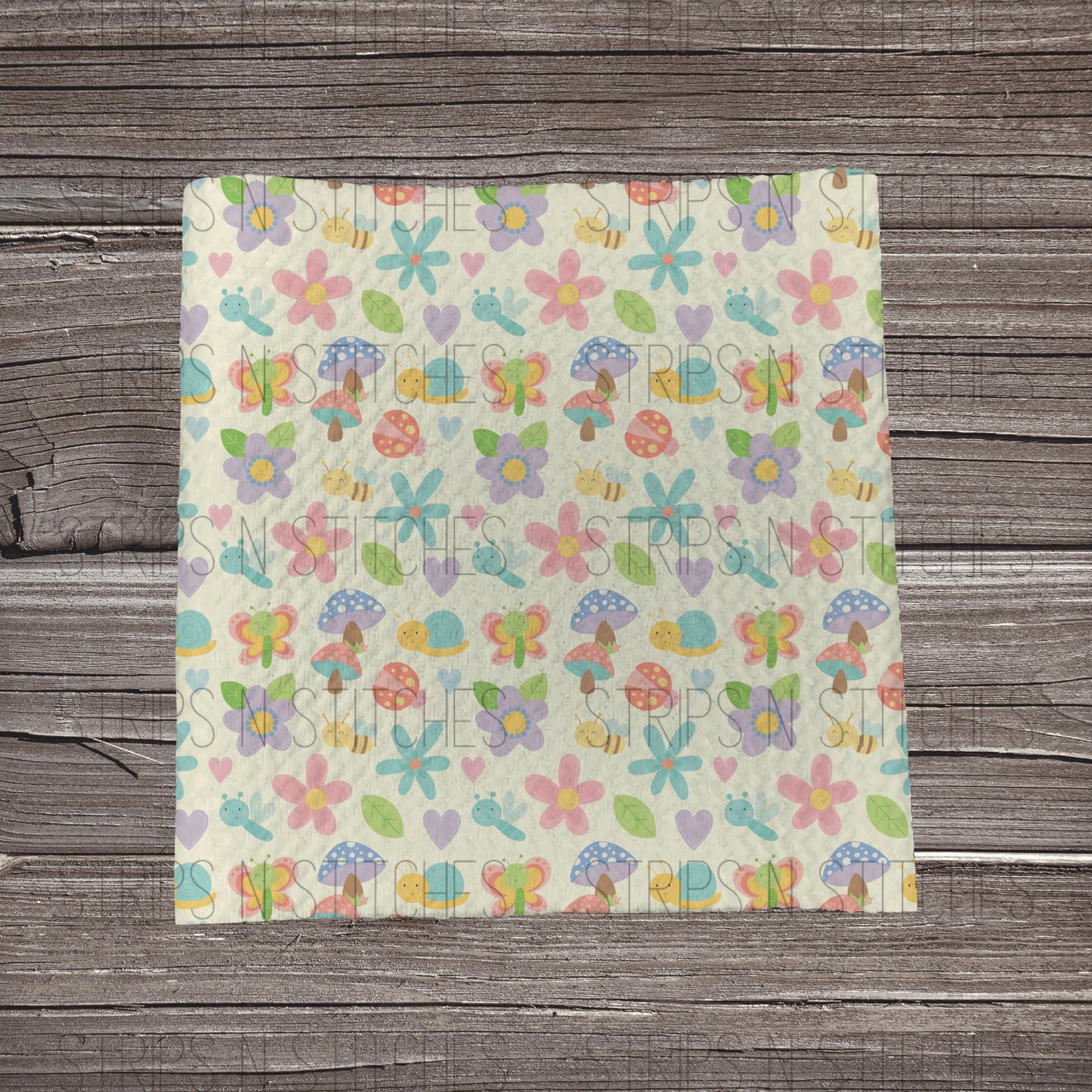 Spring Garden | Fabric Strip- Bow Making- Headwrap- Scrunchies
