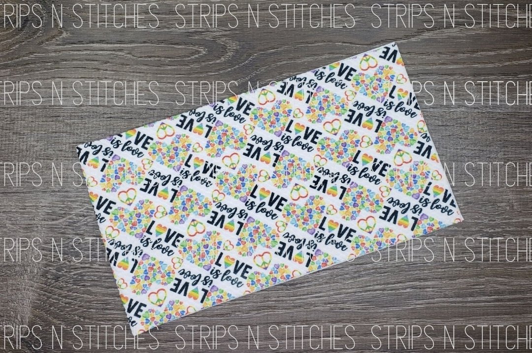 Love is Love - Fabric Strip- Bow Making- Headwrap- Scrunchies