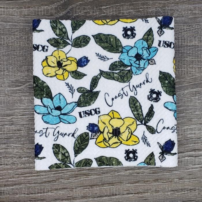 Floral Coast Guard | Bullet Fabric Strip | Bow Making | Scrunchie |