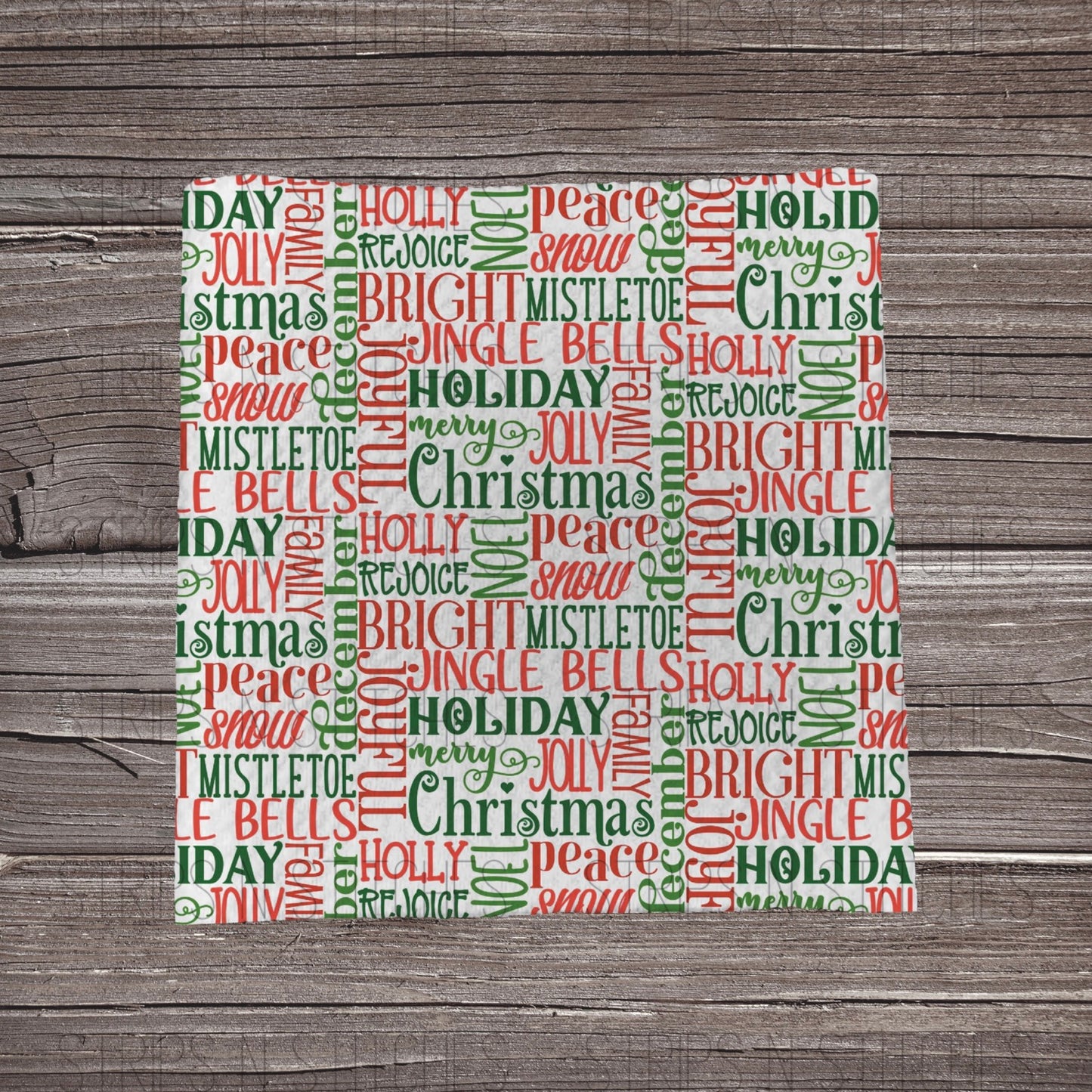 Holiday Words | Fabric Strip- Bow Making- Headwrap- Scrunchies