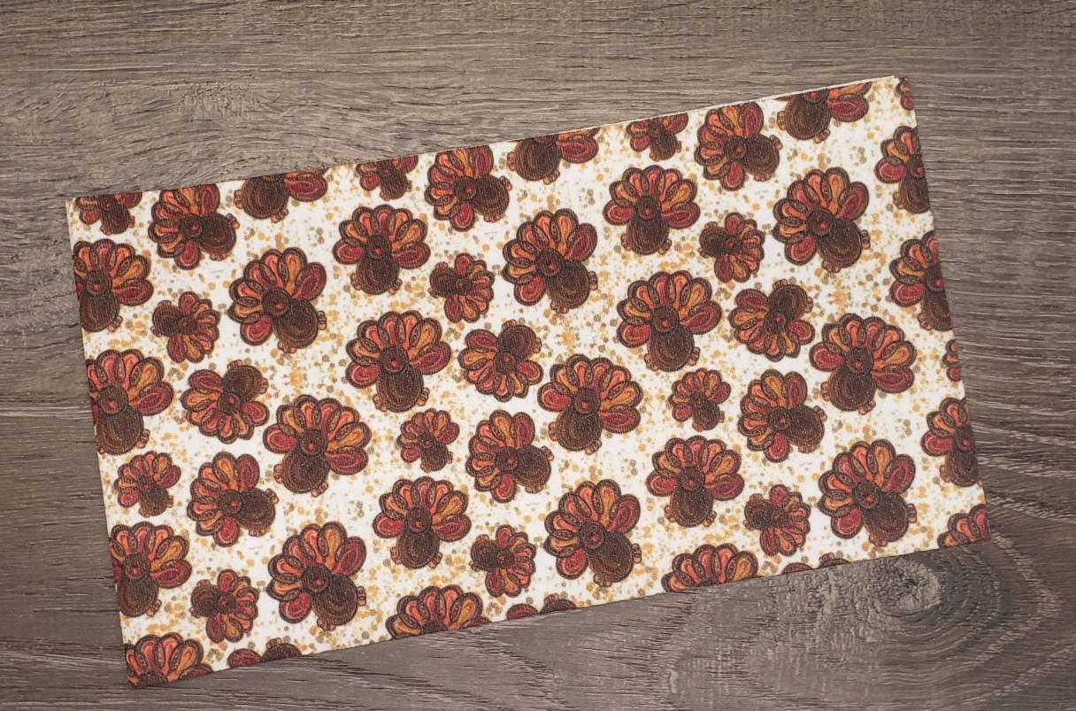 Turkey Splatter Fabric Strip- Bow Making- Headwrap- Scrunchies