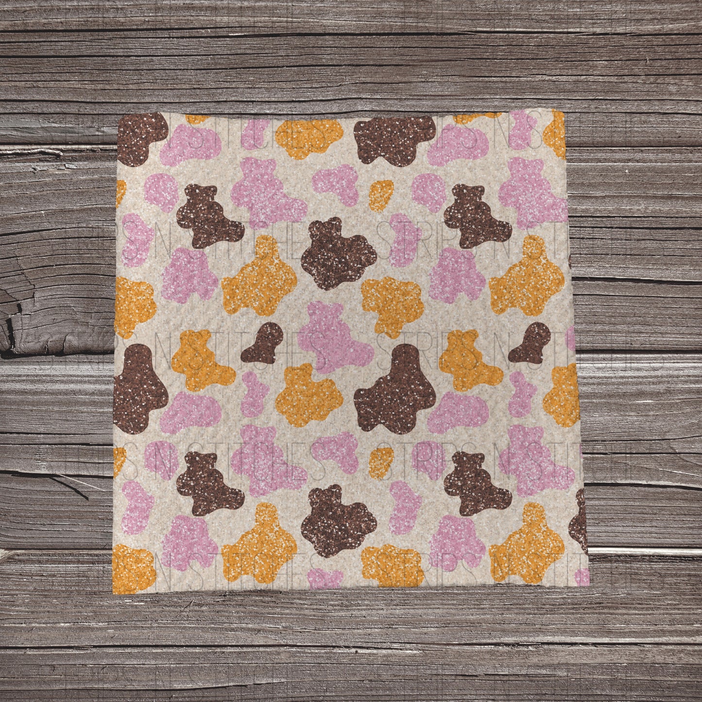 Faux Glitter Cow Print | Fabric Strip- Bow Making- Headwrap- Scrun