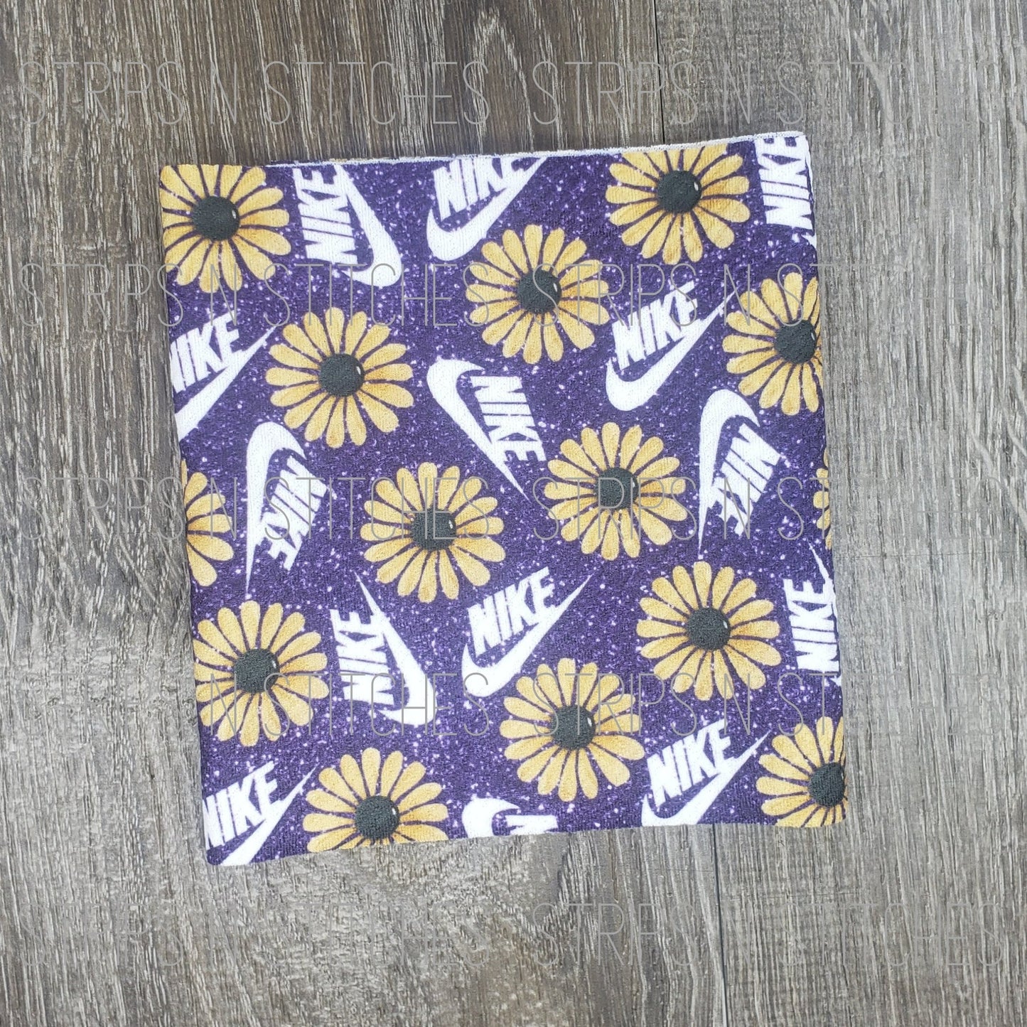 Nike Sunflowers Purple - Fabric Strip- Bow Making- Headwrap- Scrunchies