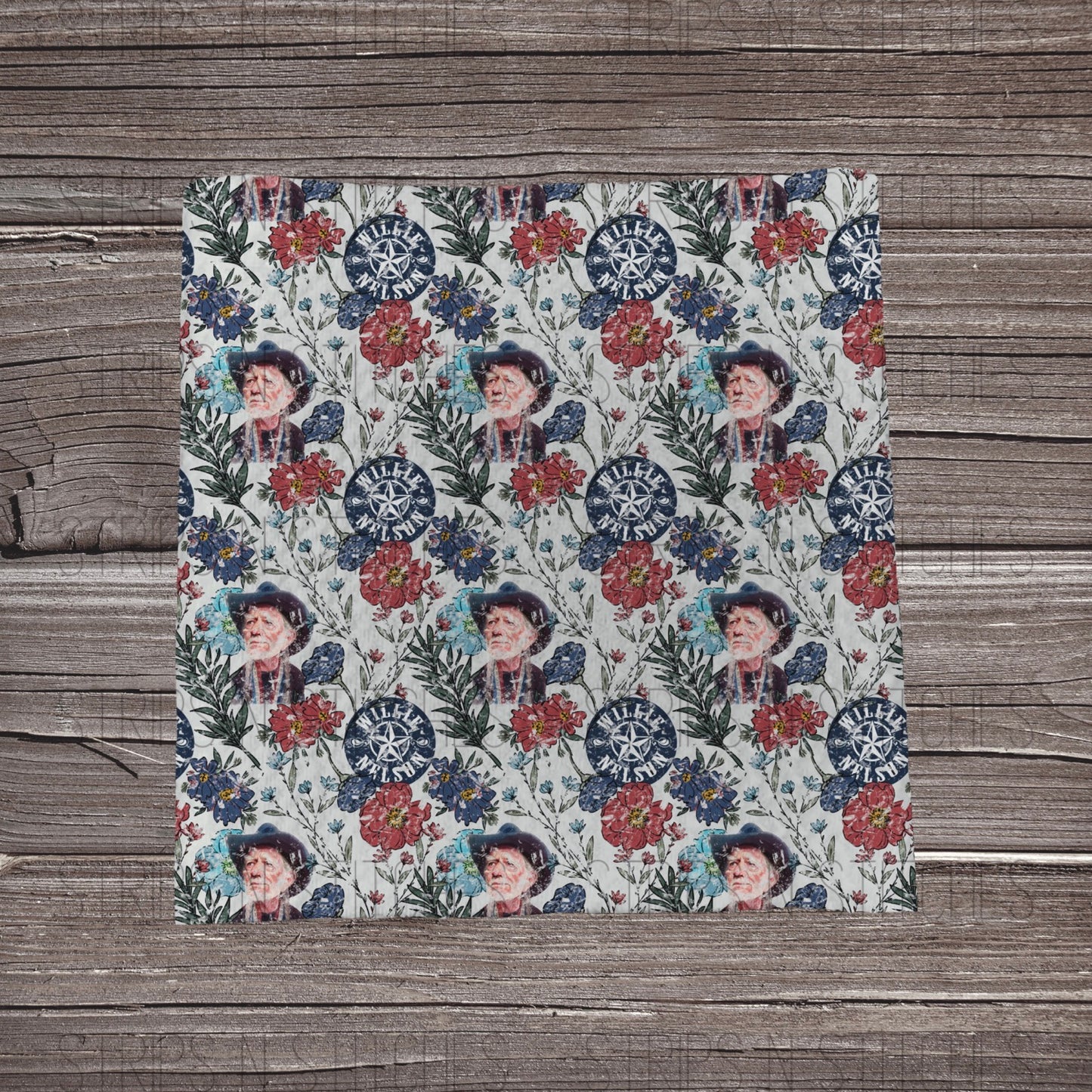 Distressed Floral Willie | Bow Making | Headwrap | Scrunchies
