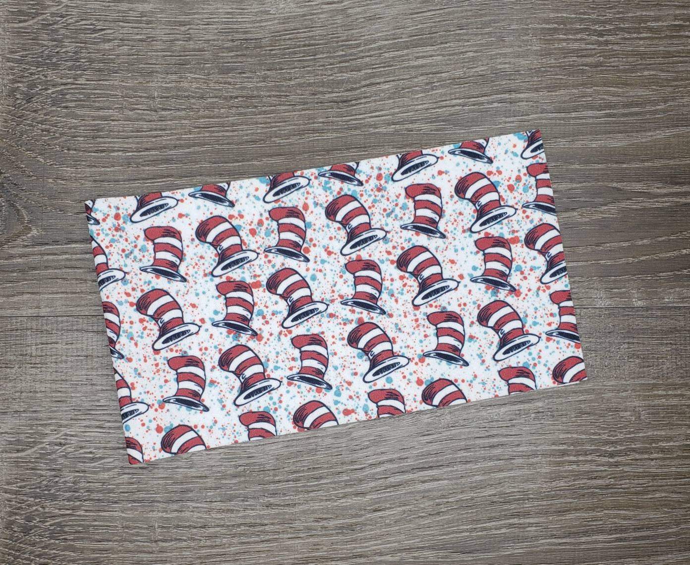 Hat Splatter Fabric Strip- Bow Making- Headwrap- Scrunchies