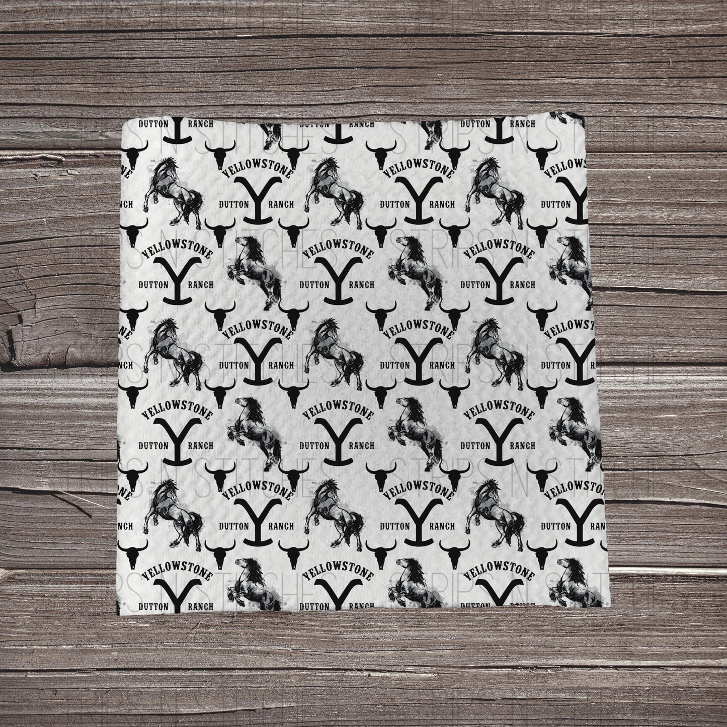 Black & White Dutton Ranch| Yellowstone | Fabric Strip- Bow Making- Headwrap- Scruncie