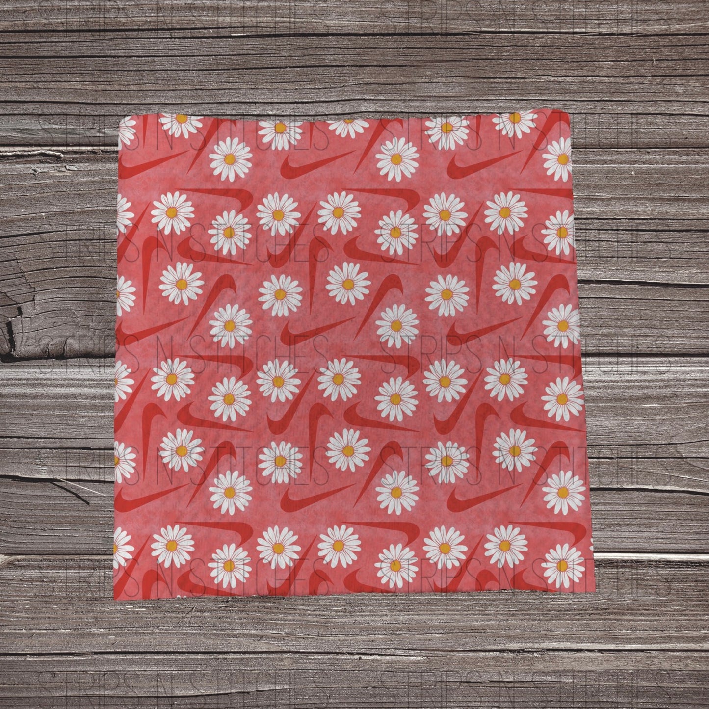 Nike Daisies- Red | Bow Making | Headwrap | Scrunchies