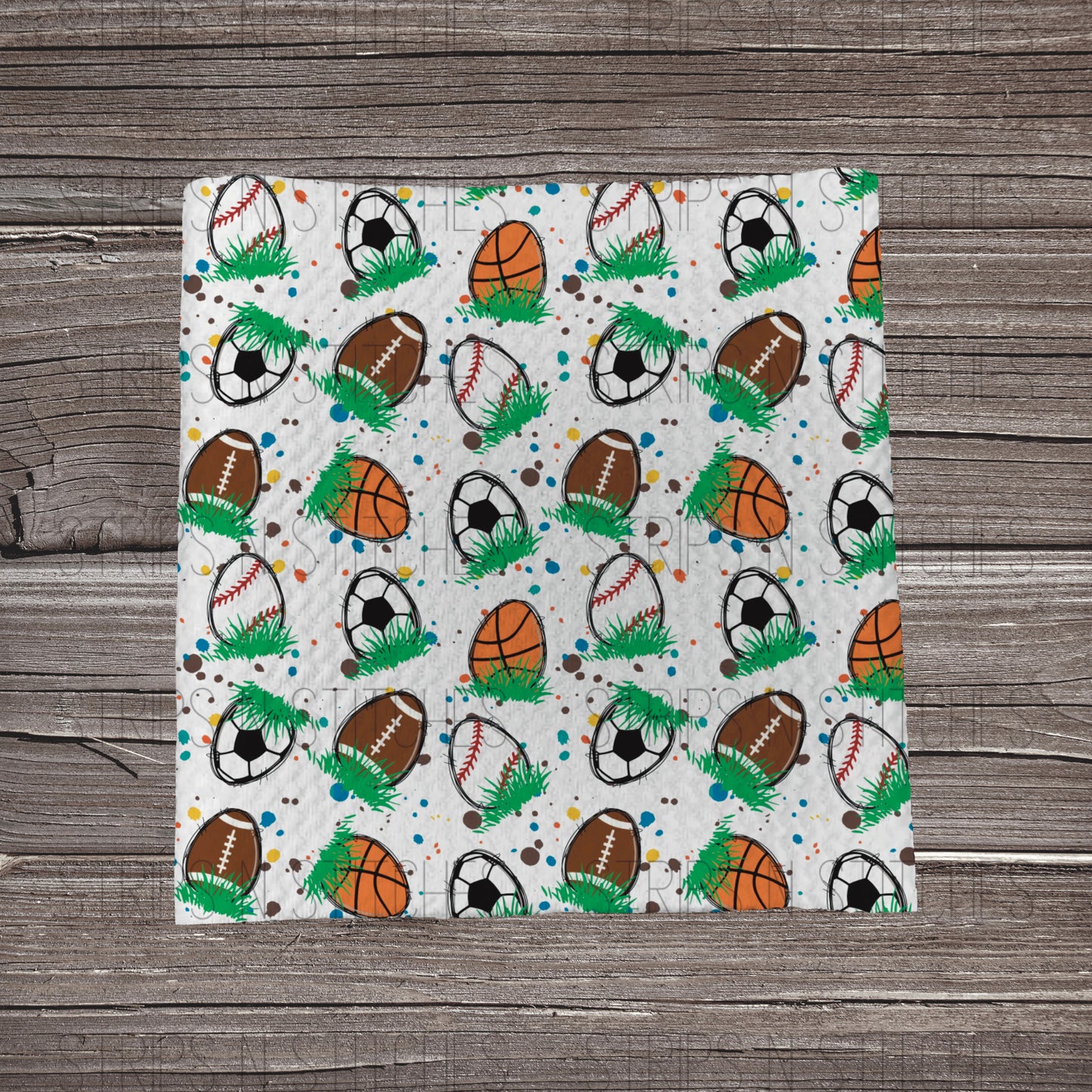 Sports Eggs | Fabric Strip- Bow Making- Headwrap- Scrunchies