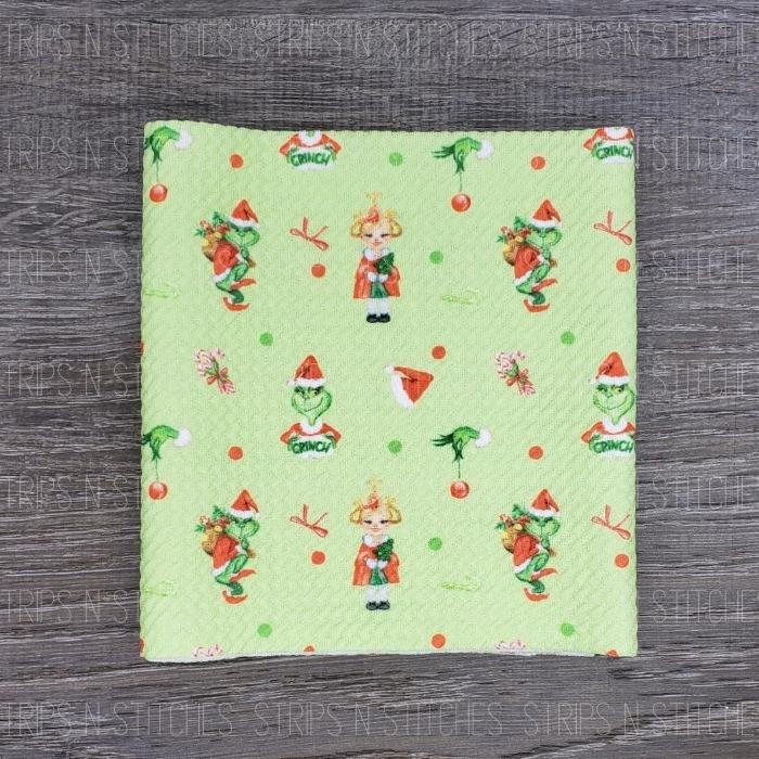 Grinch & Cindy Lou | Bullet Fabric Strip | Bow Making | Scrunchie |