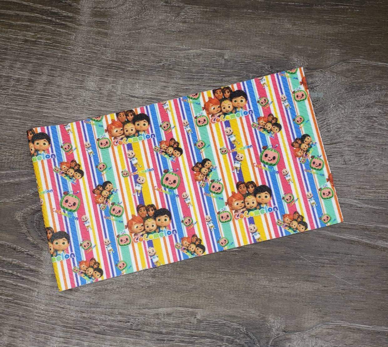 Cocomelon Fabric Strip- Bow Making- Headwrap- Scrunchies