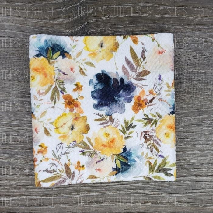 Watercolor Fall Floral | Bullet Fabric Strip | Bow Making | Scrunchie |