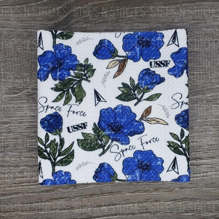 Floral Space Force | Bullet Fabric Strip | Bow Making | Scrunchie |