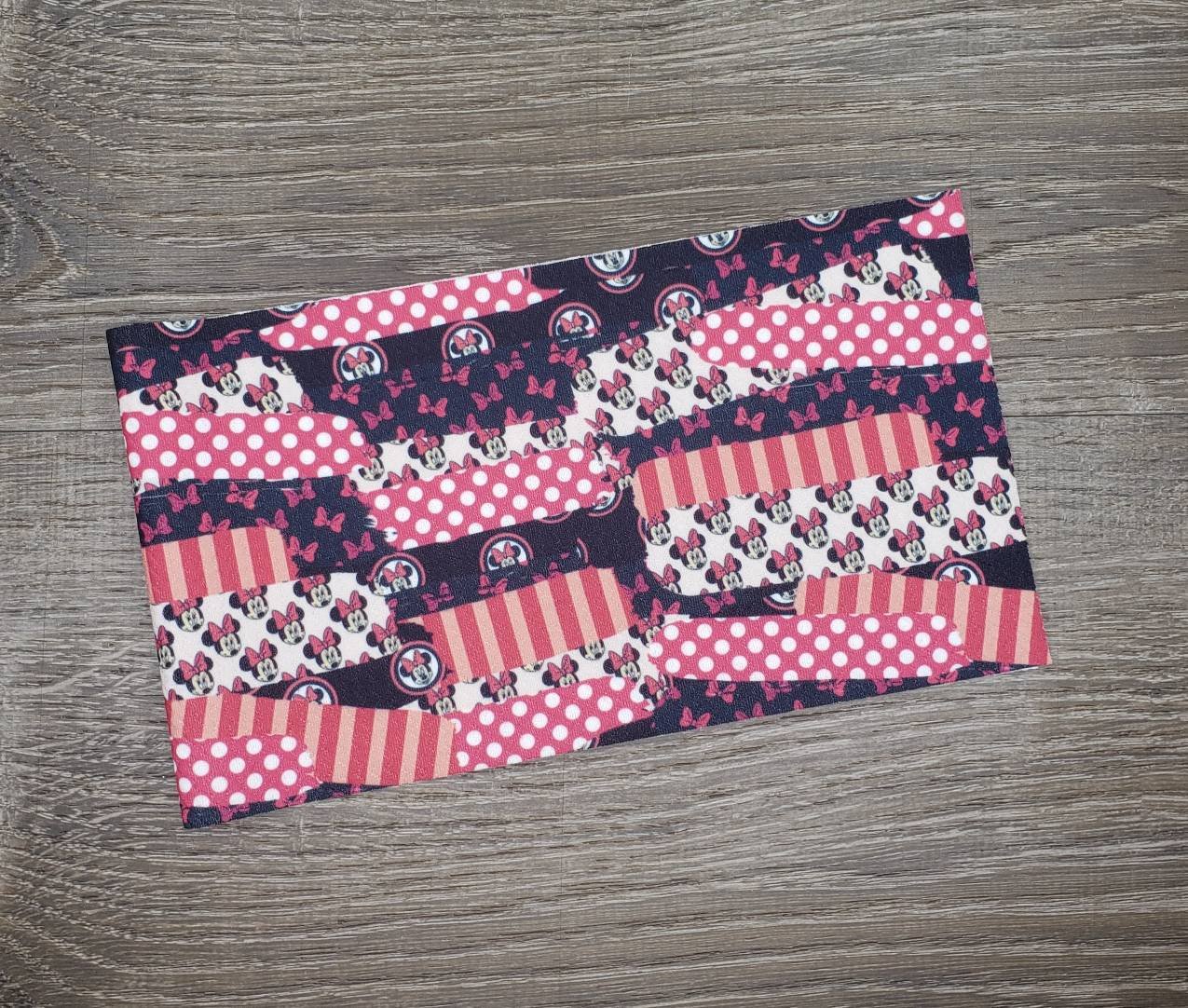 Girl Mouse Brushstrokes Fabric Strip- Bow Making- Headwrap- Scrunchies
