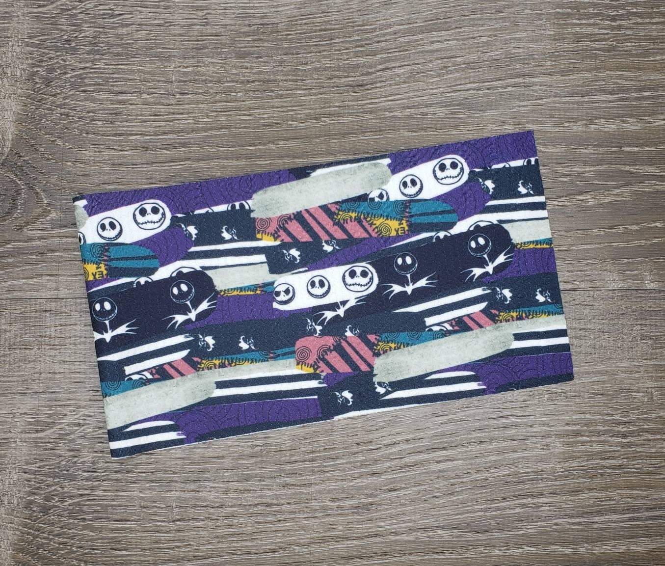 Jack and Sally Brushstrokes Fabric Strip- Bow Making- Headwrap- Scrunchies