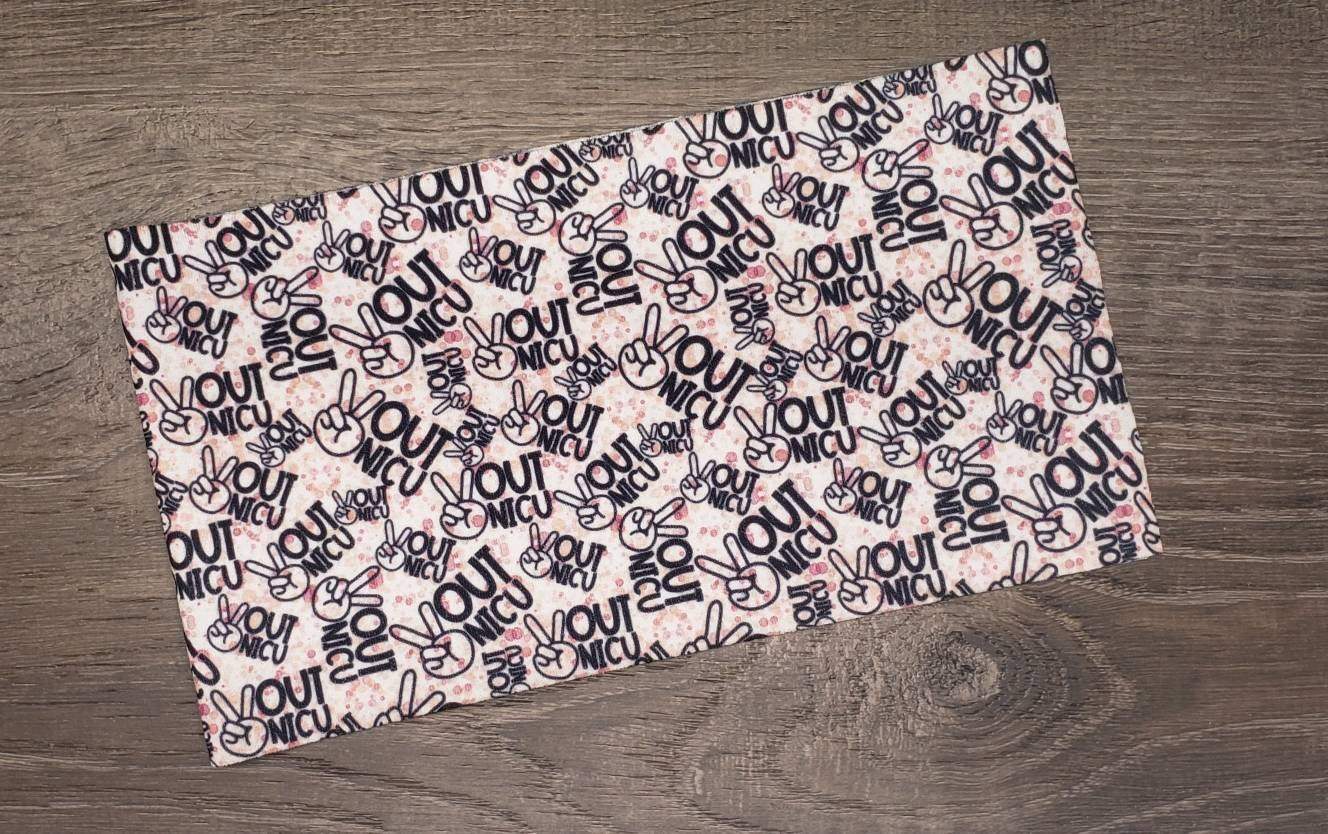 Peace out NICU Fabric Strip- Bow Making- Headwrap- Scrunchies