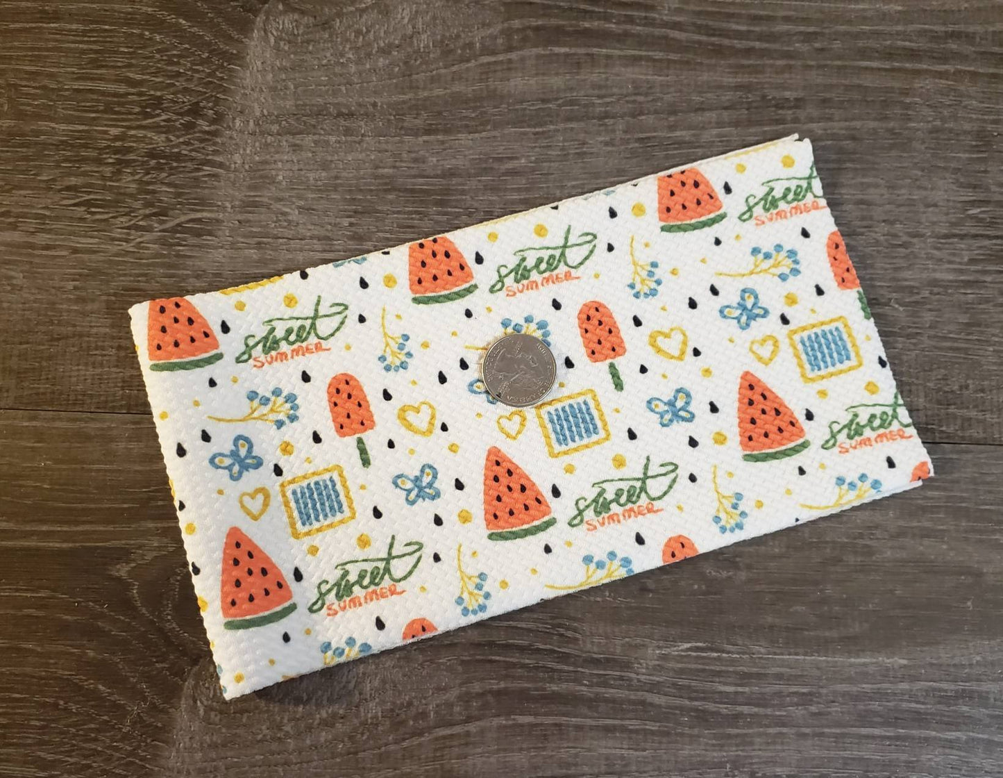 Summer Watermelon Fabric Strip- Bow Making- Headwrap- Scrunchies
