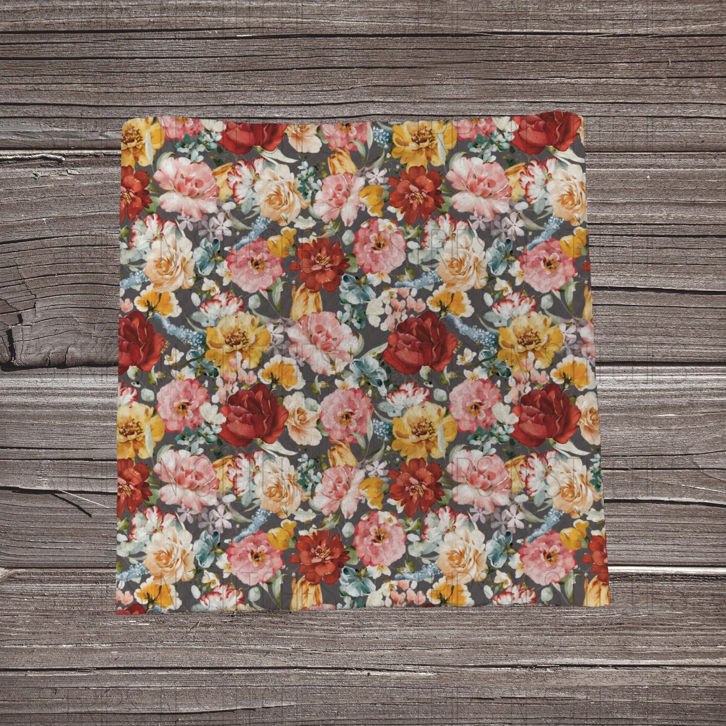 Fall Flower Garden Fabric Strip- Bow Making- Headwrap- Scrunchies