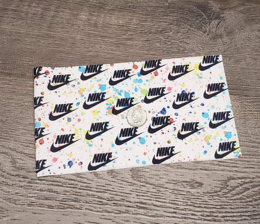 Splatter Curved Check Fabric Strip- Bow Making- Headwrap- Scrunchies