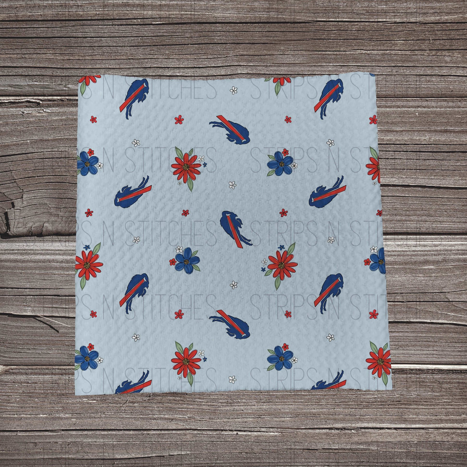 2023 NFL Dainty Floral | All 32 Teams Available | Fabric Strip- Bow Making