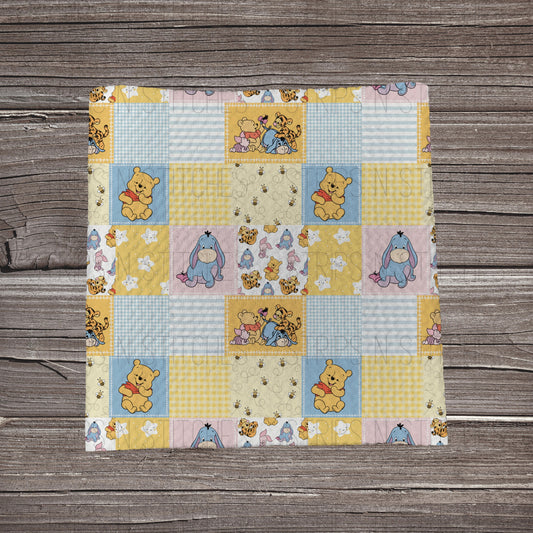 Baby Bear Patchwork | Fabric Strip- Bow Making- Headwraps- Scrunchies