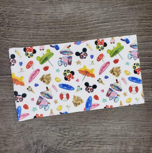 Beach MM Fabric Strip- Bow Making- Headwrap- Scrunchies