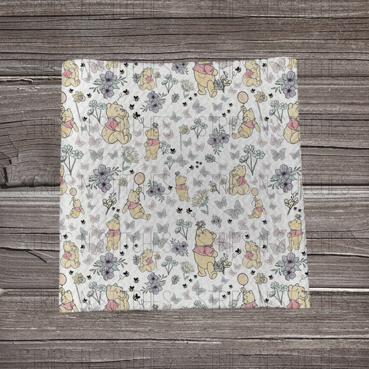 Pastel Floral Sweet Bear | Bow Making | Headwrap | Scrunchies