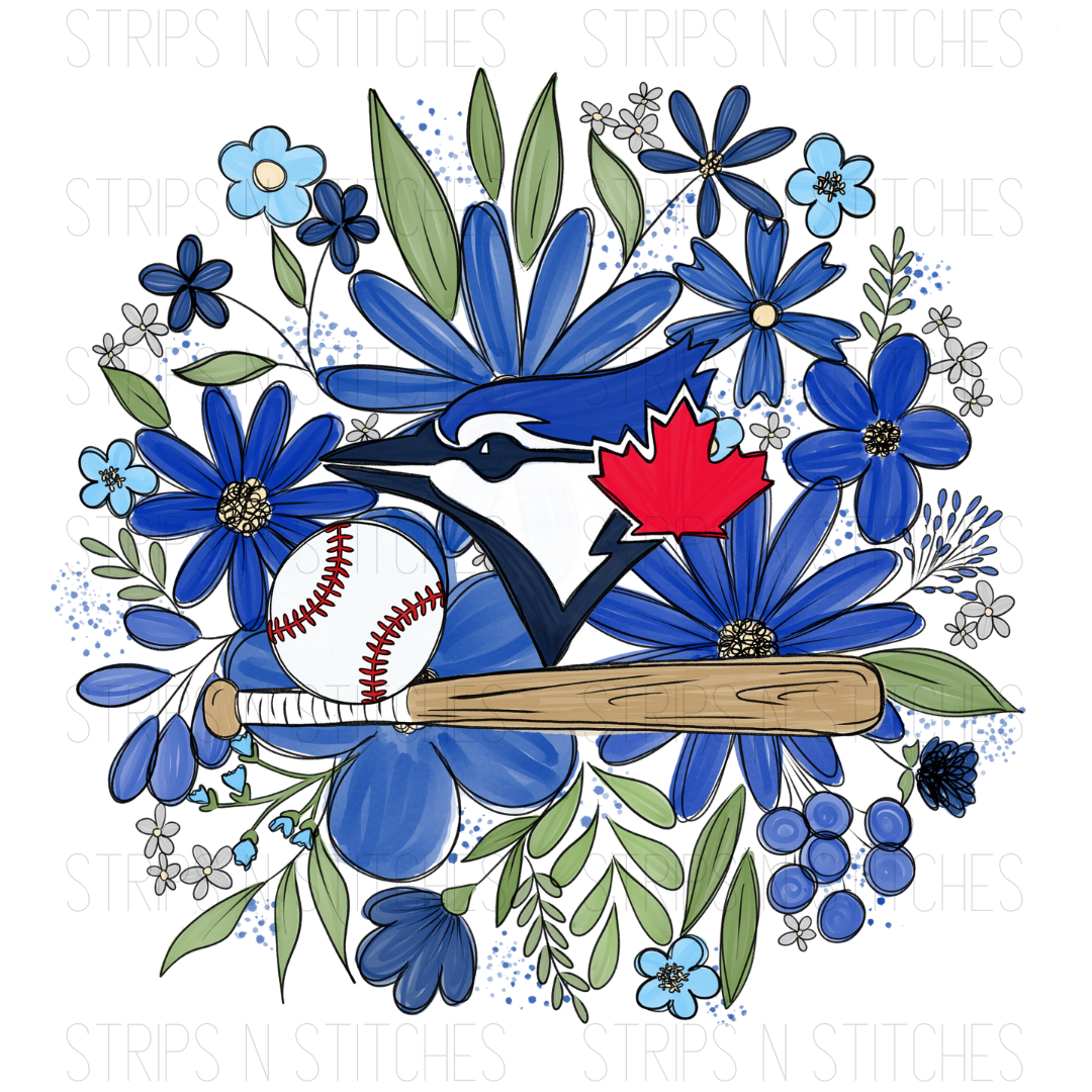 2024 MLB Floral TODDLER (6 inches) | Sublimation Transfer | Create Your Own Shirt