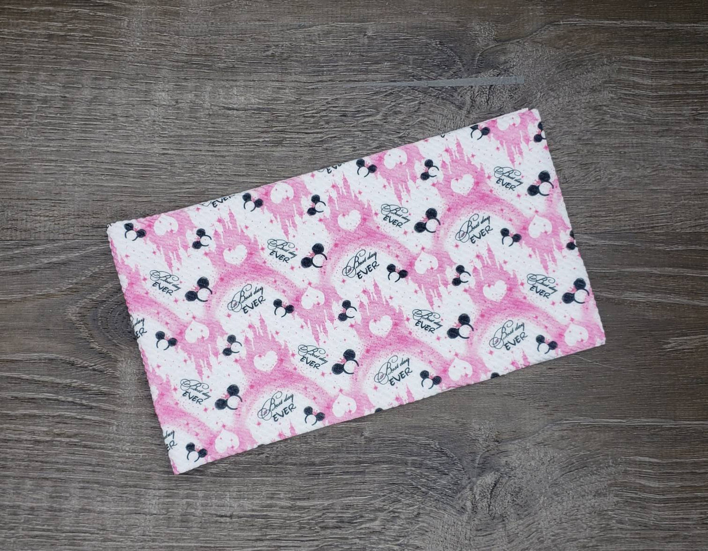 Pink Good Day  Fabric Strip- Bow Making- Headwrap- Scrunchies