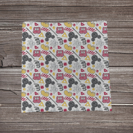 Doodle Mi M | Fabric Strip- Bow Making| Headwrap | Scrunchie